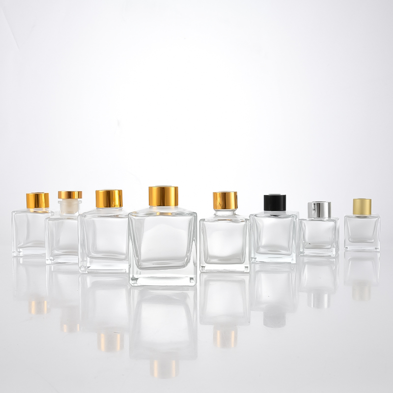 wholesale 200ml empty amber car square reed diffuser bottle glass aroma diffuser bottle with lids