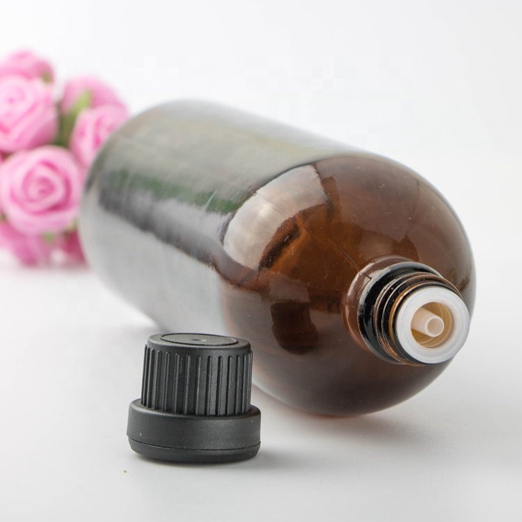 wholesale 200ml matte amber glass packaging cosmetics round bottles for essential oil lotion bottle