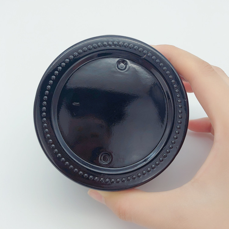 wholesale 200ml round glass cosmetics jar for mudpack with plastic lid