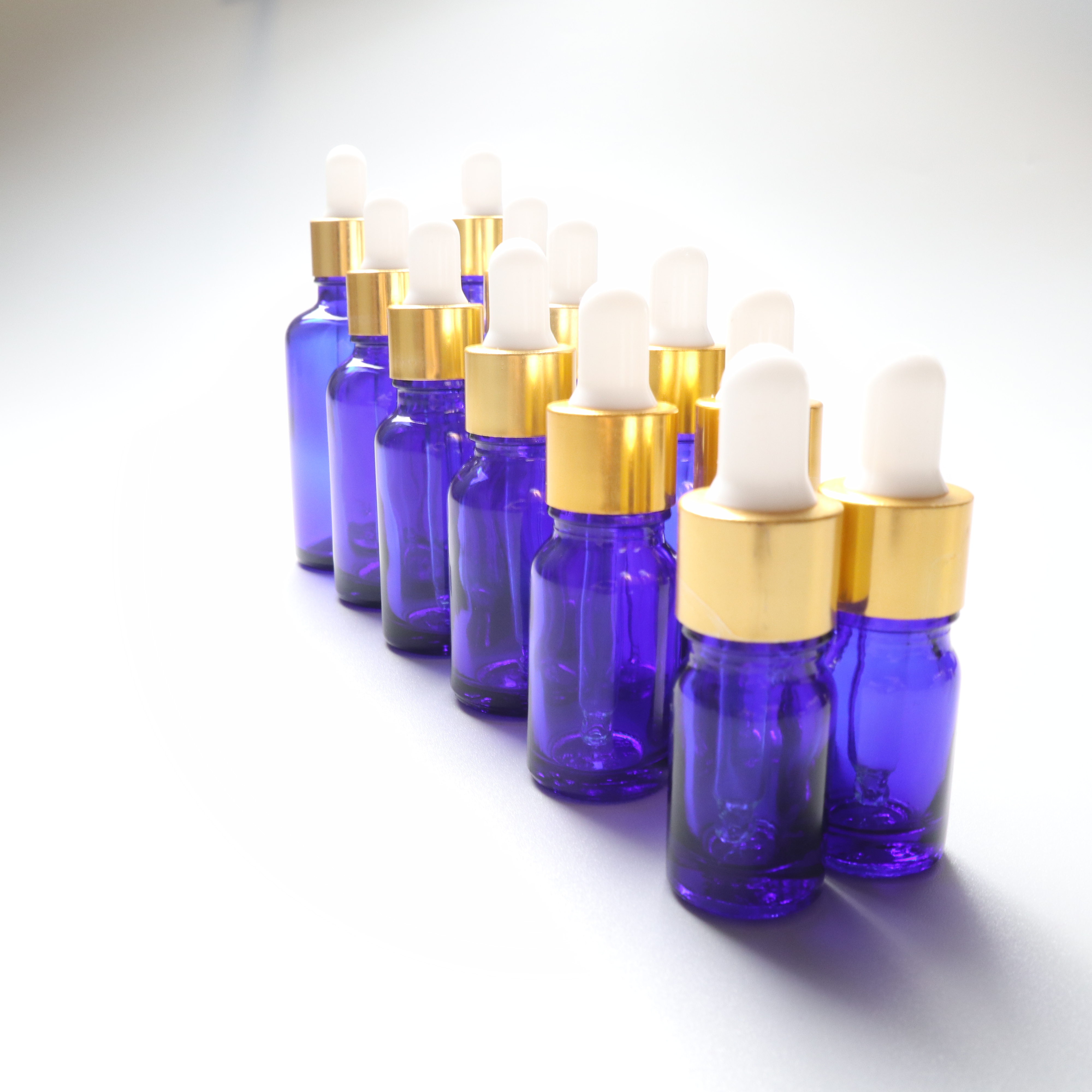 wholesale 20ml 100 ml Cobalt Blue canada dropper essential oil glass bottle