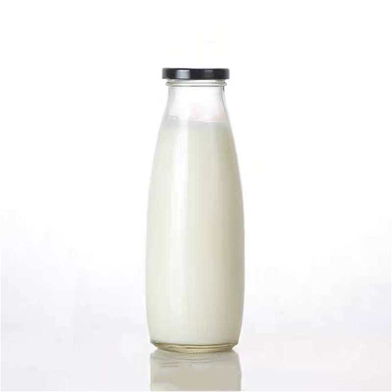 wholesale 250ml 350ml 500ml milk glass bottle with screw cap