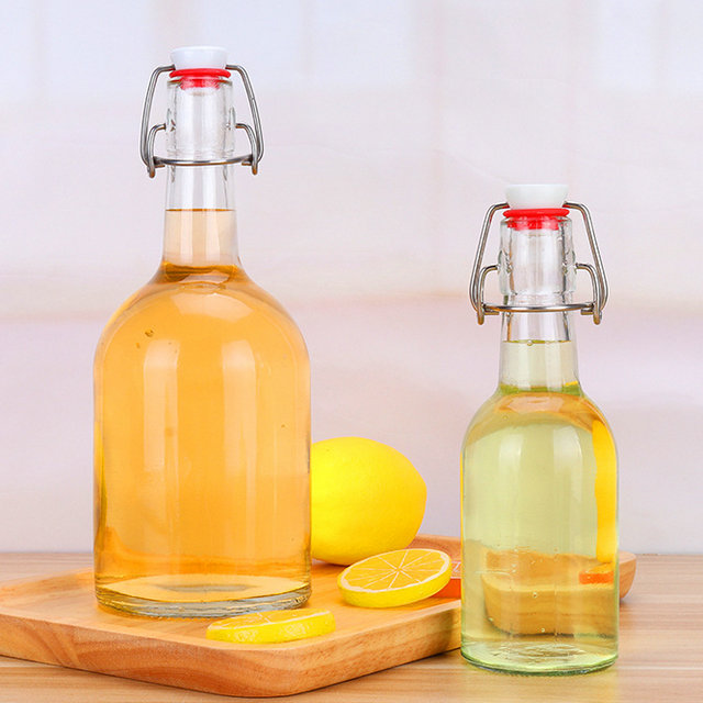 wholesale 250ml 500ml Clear Glass Bottles with Swing Top Bottles for Beverages,wine,beer