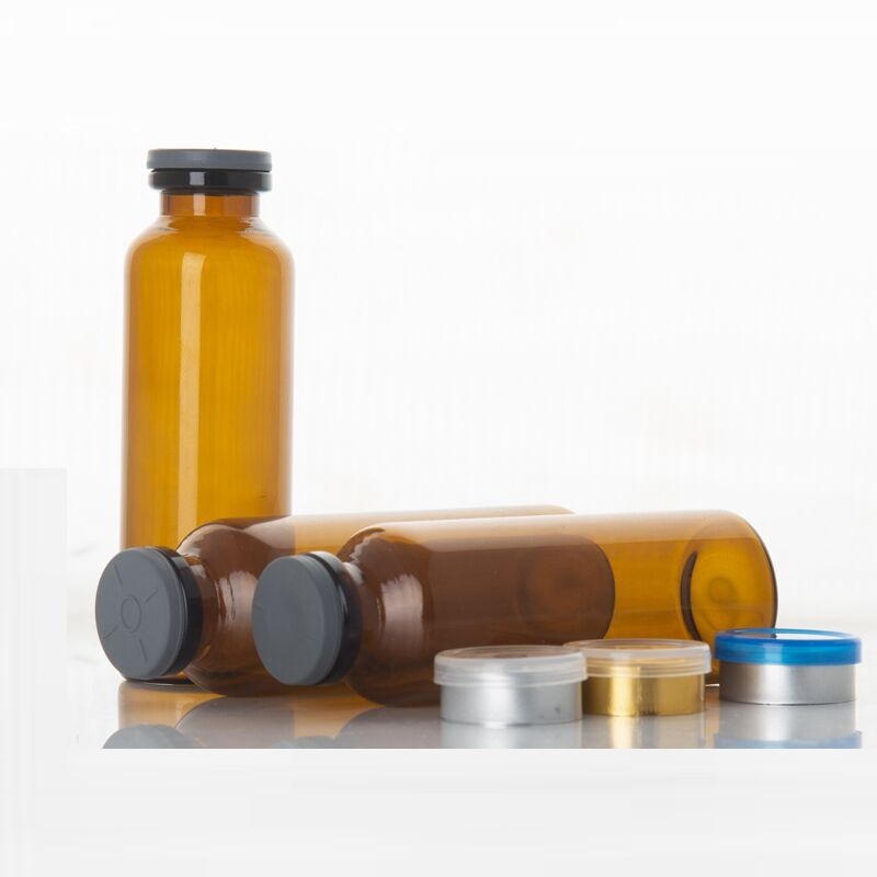 wholesale 2ml 3ml 5ml 10ml 15ml glass amber vial penicillin bottles with butyl rubber stopper