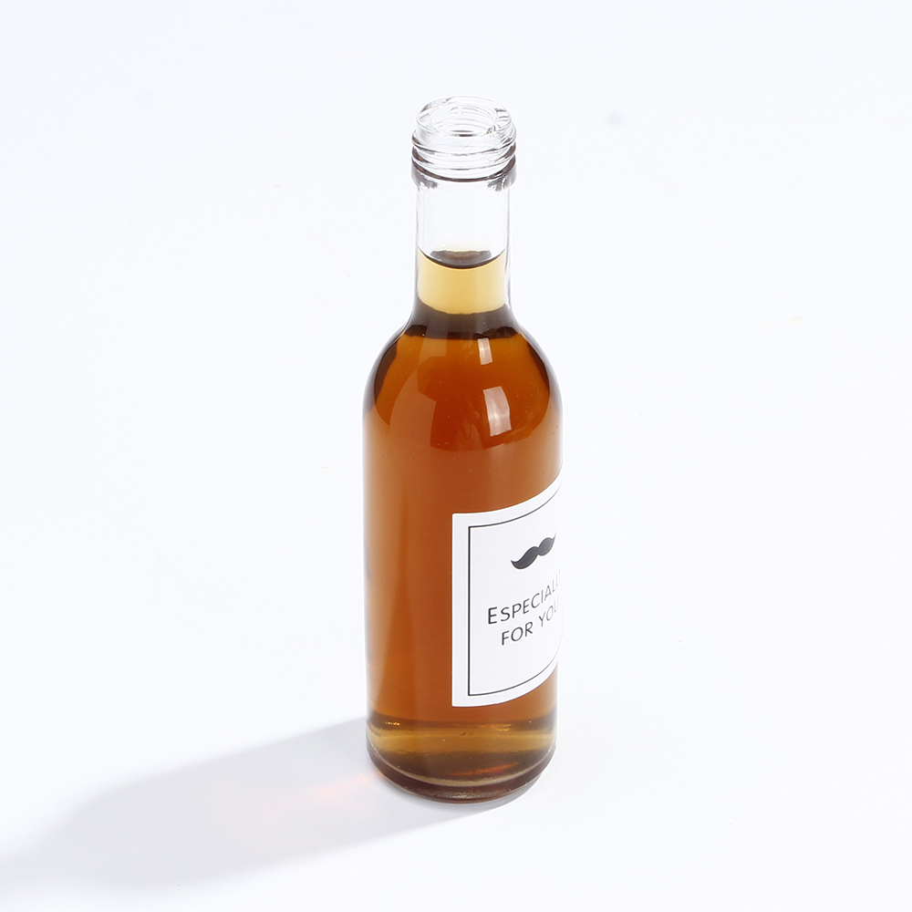 wholesale 3 oz 100ml round glass bottle clear vodka bottles with screw Lid