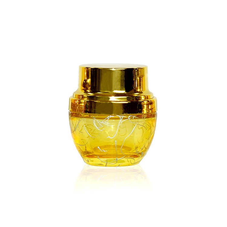 wholesale 30g 1oz glass gold alumite cap face cream lotion cosmetic packaging skin care cream jar