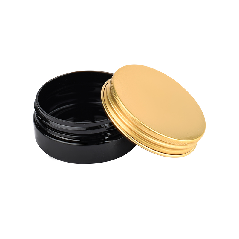 wholesale 30g 50g 100g 120g 150g 200g 250g 300g 500g amber black PET plastic jar with rose gold cap
