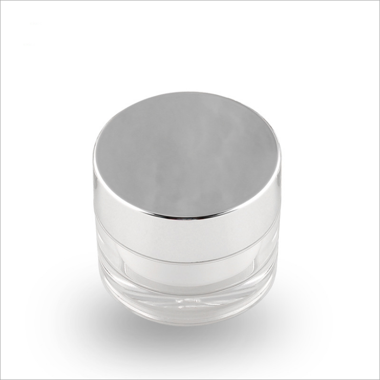wholesale 30g 50g 100g frosted clear glass cream jar cosmetic glass jars with aluminum lid