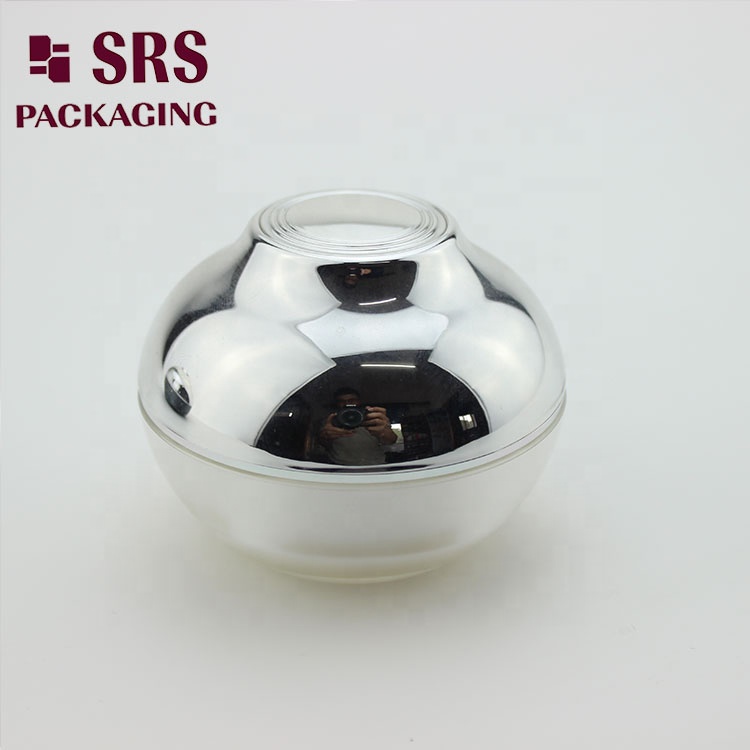 wholesale 30g 50g 120g unique bowl shape customize double wall cosmetic packaging acrylic luxury jar for cream