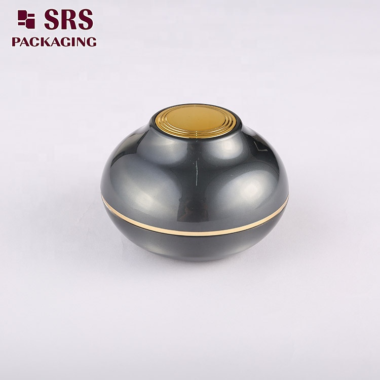 wholesale 30g 50g 120g unique bowl shape customize double wall cosmetic packaging acrylic luxury jar for cream
