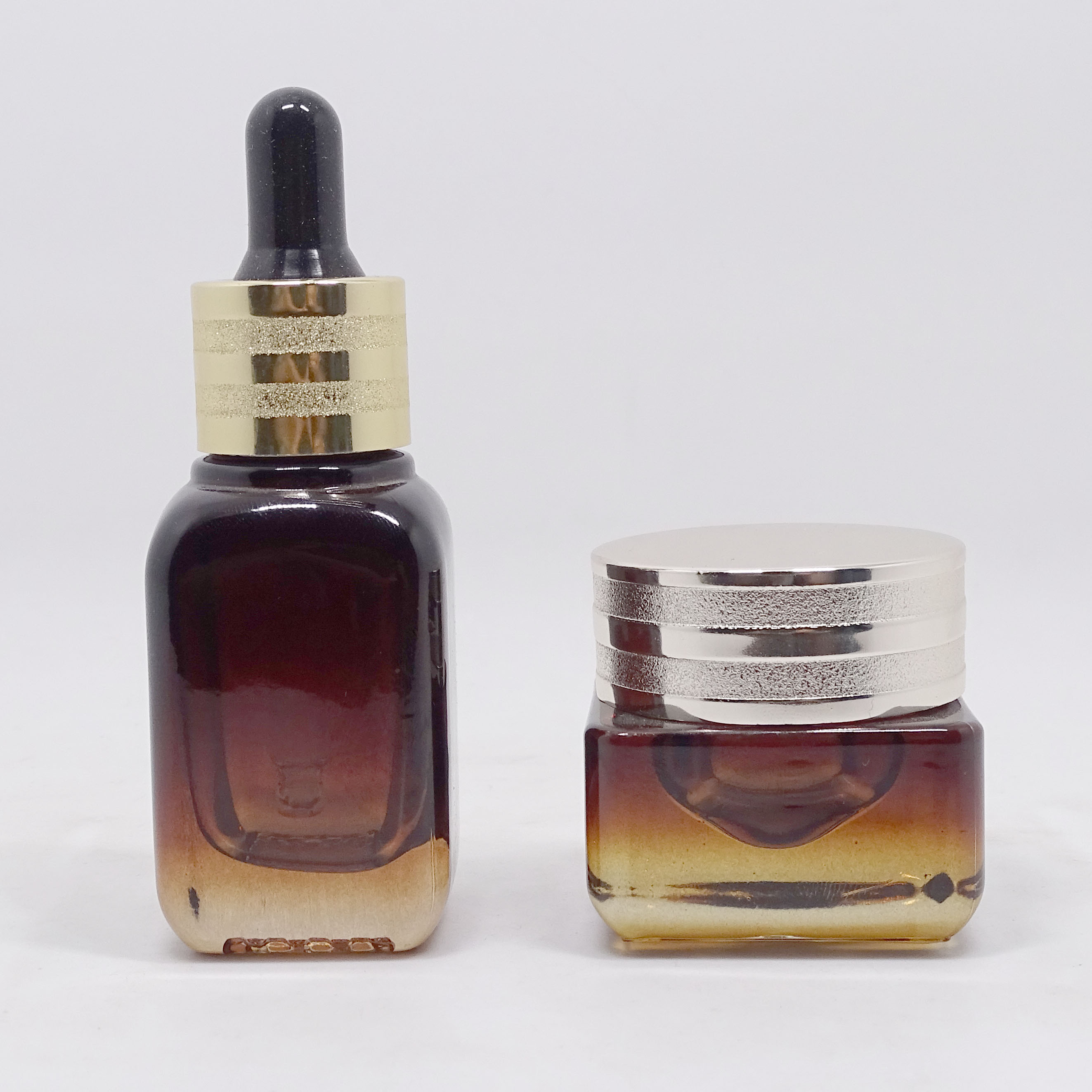 wholesale 30g 50g 30ml 60ml cosmetic glass bottle sets glass jar for skincare face cream lotion bottle