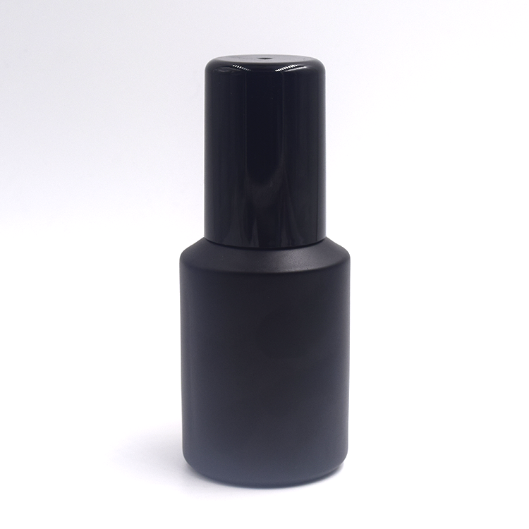 wholesale 30g 50g 30ml 60ml matte black cosmetic glass bottle sets glass jar for skincare face cream lotion bottle