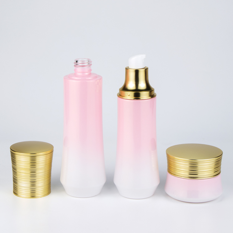 wholesale 30g 50g 40ml 100ml 120ml cosmetic glass bottle sets glass jar for skincare face cream lotion bottle