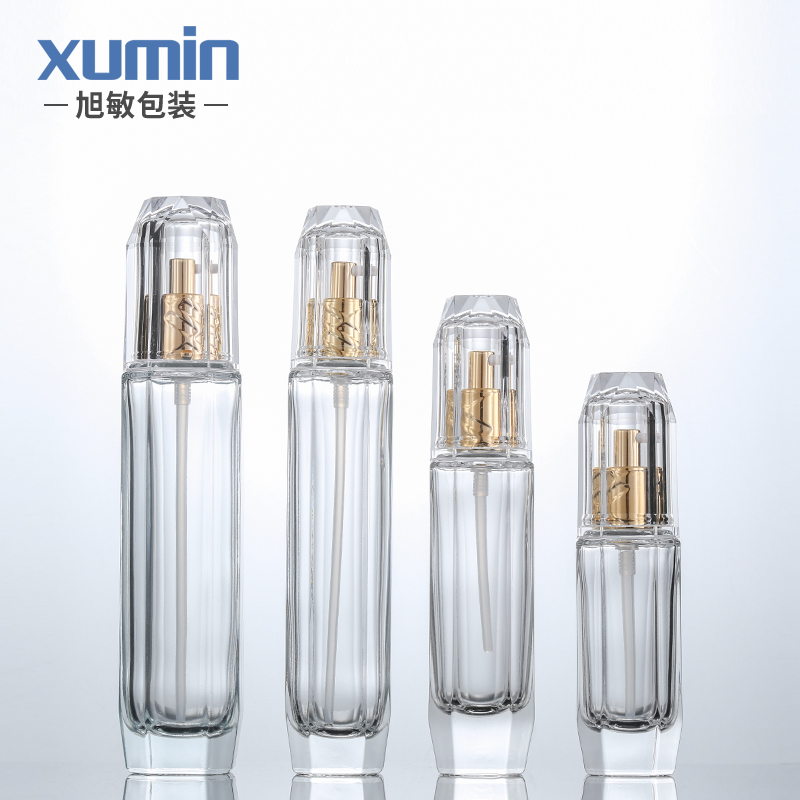 wholesale 30g 50g clear glass cosmetic jar custom cosmetic cream jar glass jars with lids