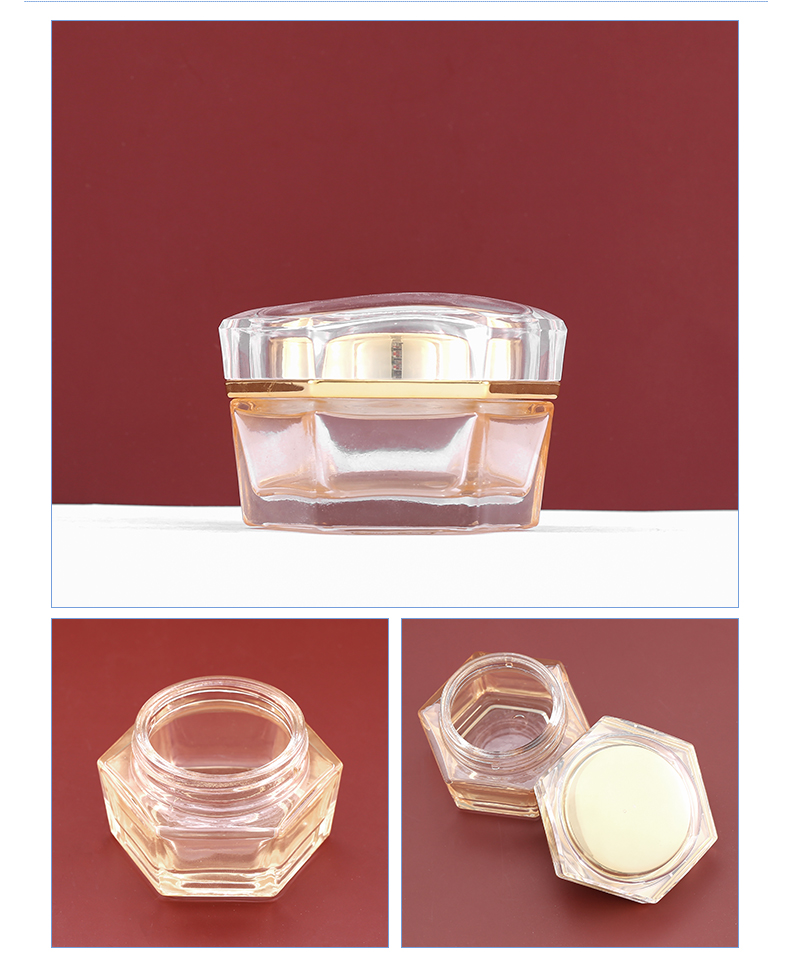 wholesale 30g 50g clear glass cosmetic jar custom cosmetic cream jar glass jars with lids