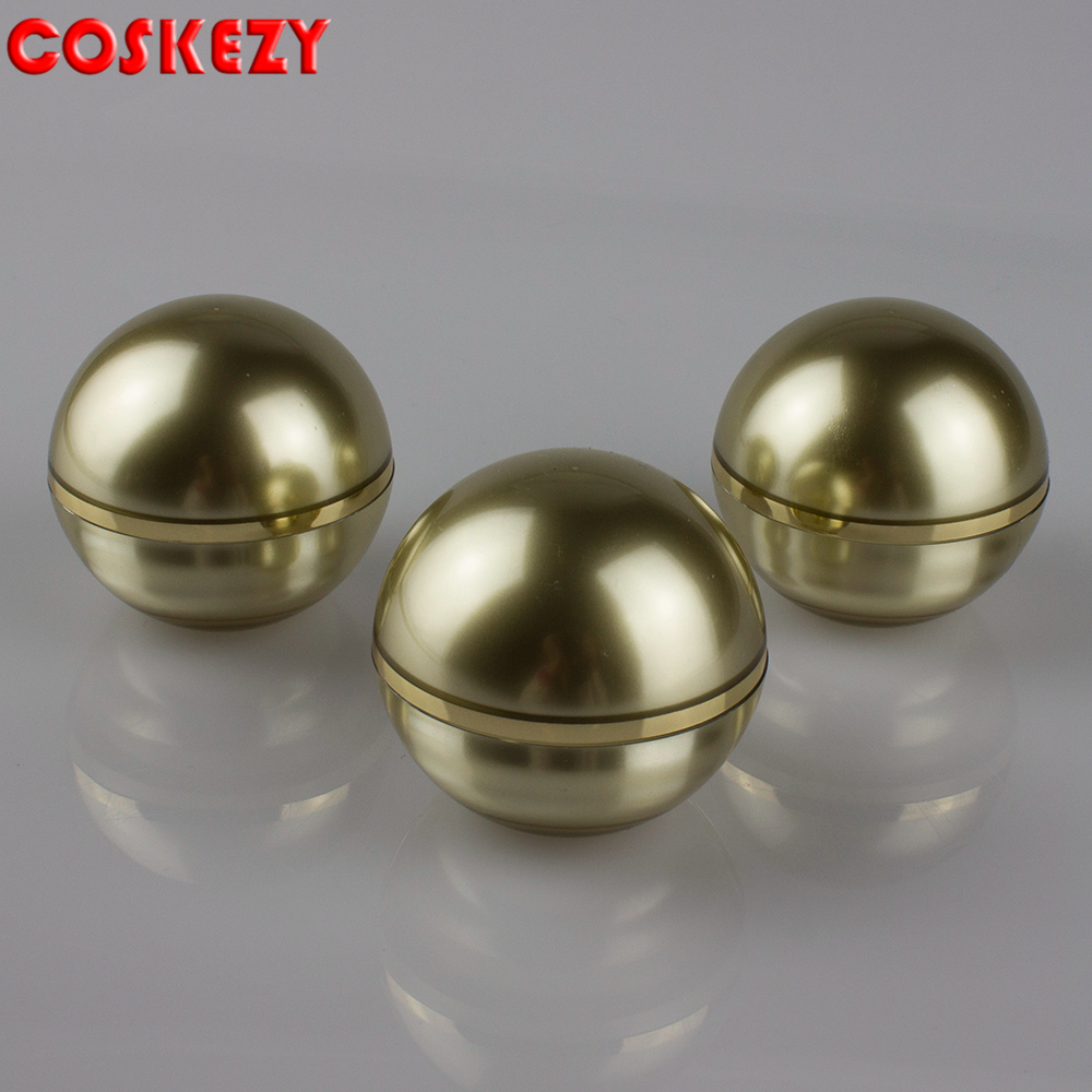 wholesale 30g gold acrylic ball shape cream jar, 30 g golden plastic jar for cream,wholesale 1 ounce gold plastic day cream
