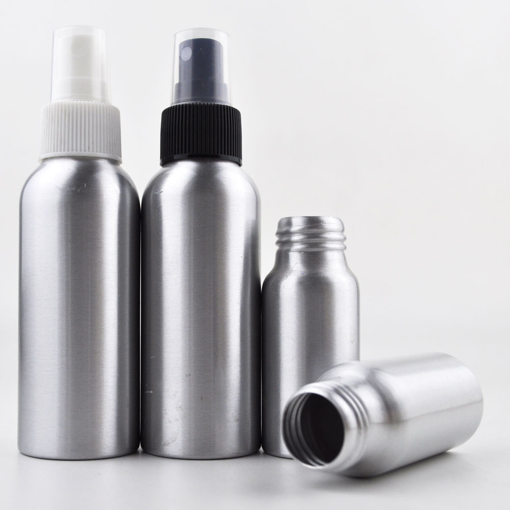 wholesale 30ml 50ml 100ml 120ml 150ml 250ml aluminium lotion pump bottle with black plastic cap