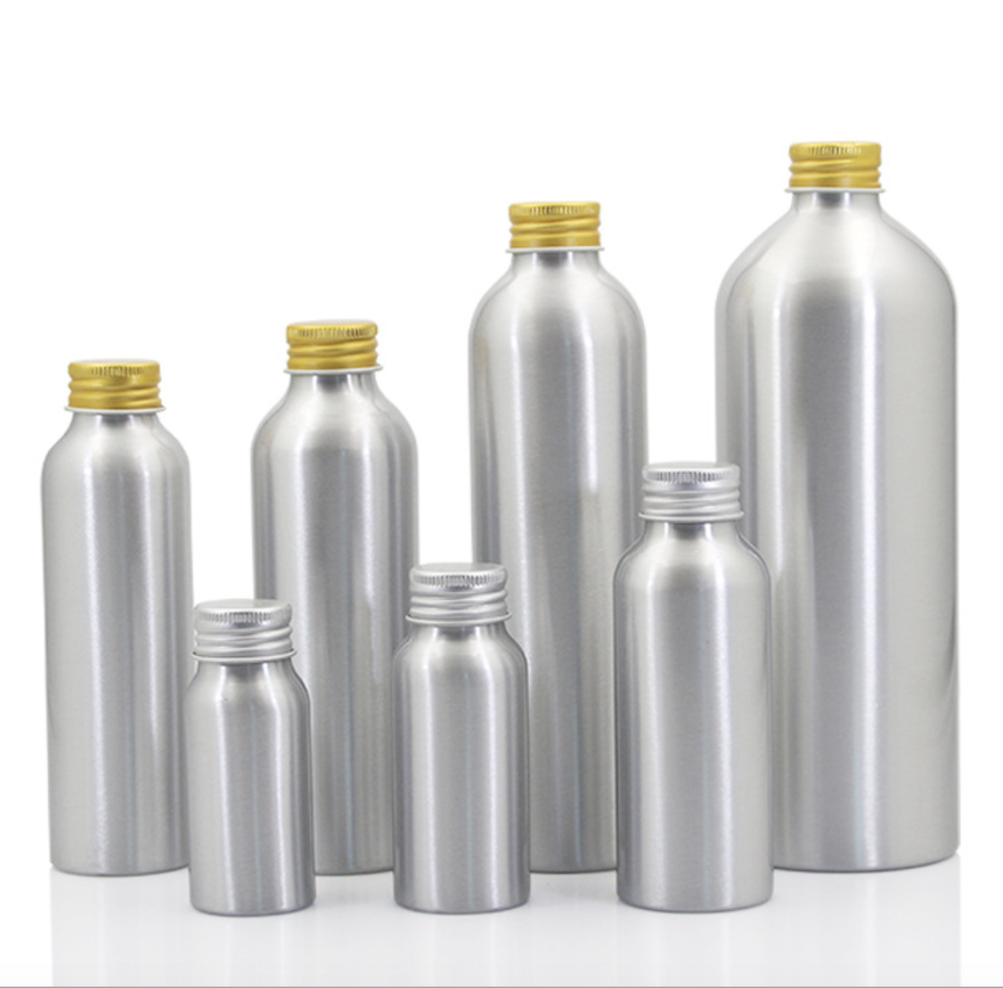 wholesale 30ml 50ml 100ml 120ml 150ml 250ml aluminium lotion pump bottle with black plastic cap