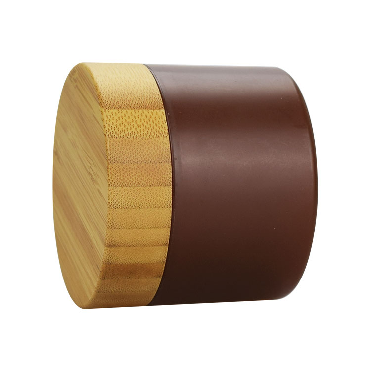 wholesale 30ml 50ml 200g cosmetic amber container jar with bamboo lid