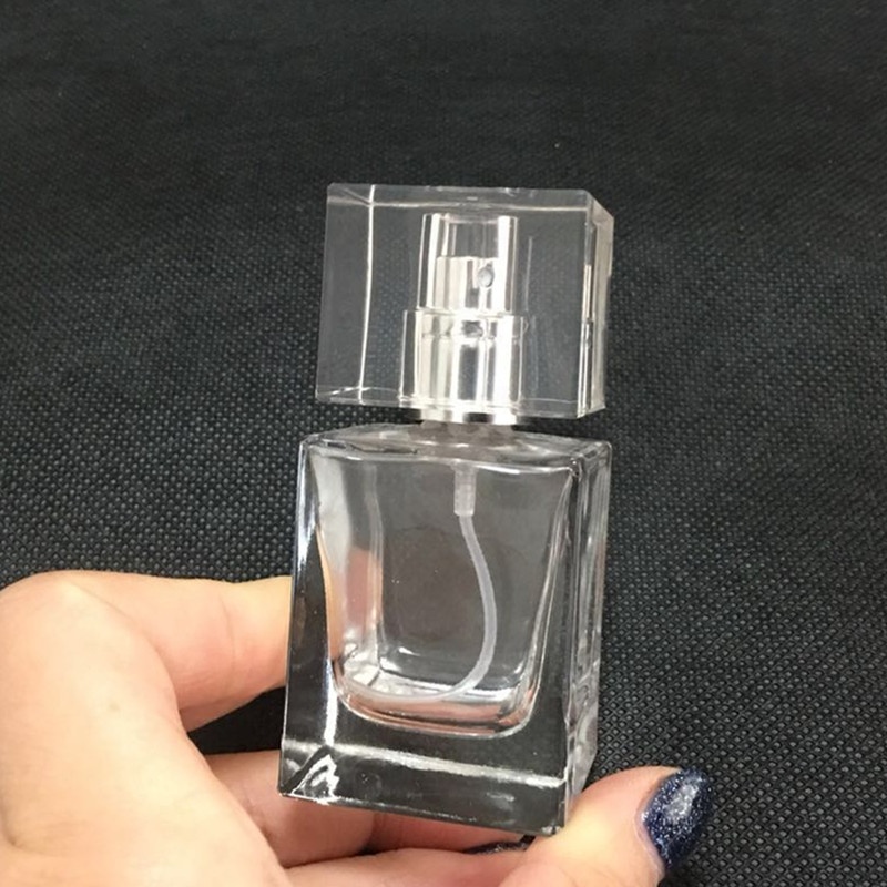 wholesale 30ml 50ml normal flat square perfume glass bottle for Customised Perfume Bottle 1oz Spray Perfume container