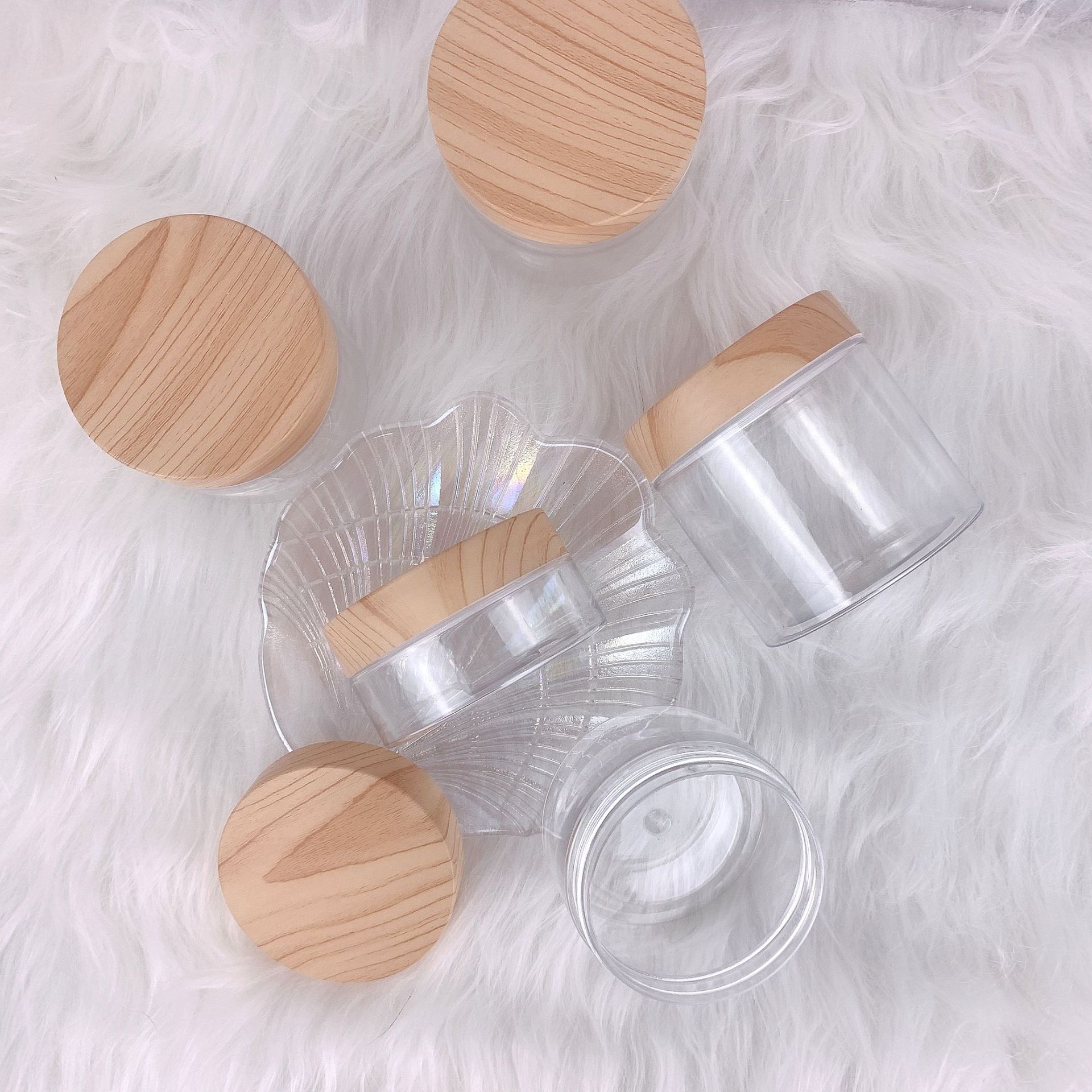 wholesale 30ml 50ml pet transparent cream jar