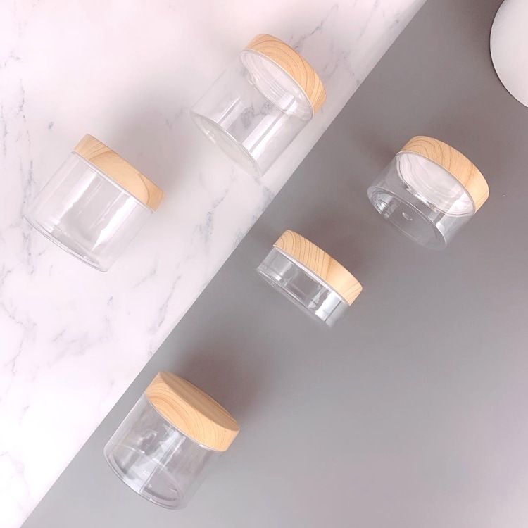 wholesale 30ml 50ml pet transparent cream jar