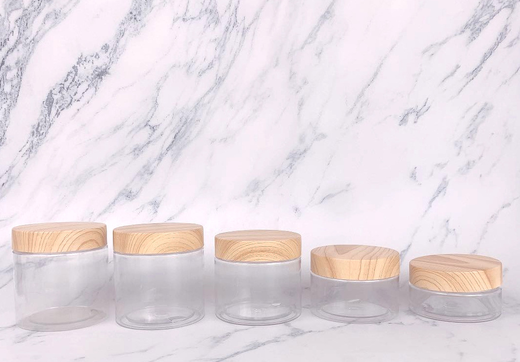 wholesale 30ml 50ml pet transparent cream jar