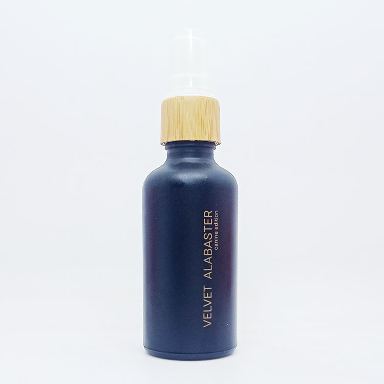 wholesale 30ml 50ml yellow glass dropper bottle for essential oil cosmetic packaging bottle with bamboo screw cap