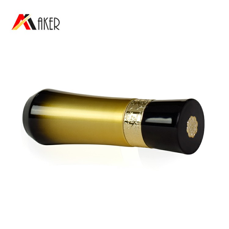 wholesale 30ml 60ml 100ml 120ml black gradient gold cosmetic bottle packaging skincare lotion glass container