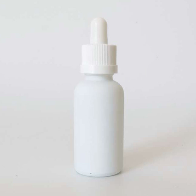 wholesale 30ml frosted glass bottle with white lid 1oz glass serum bottle 30ml Cosmetic Packaging glass bottle