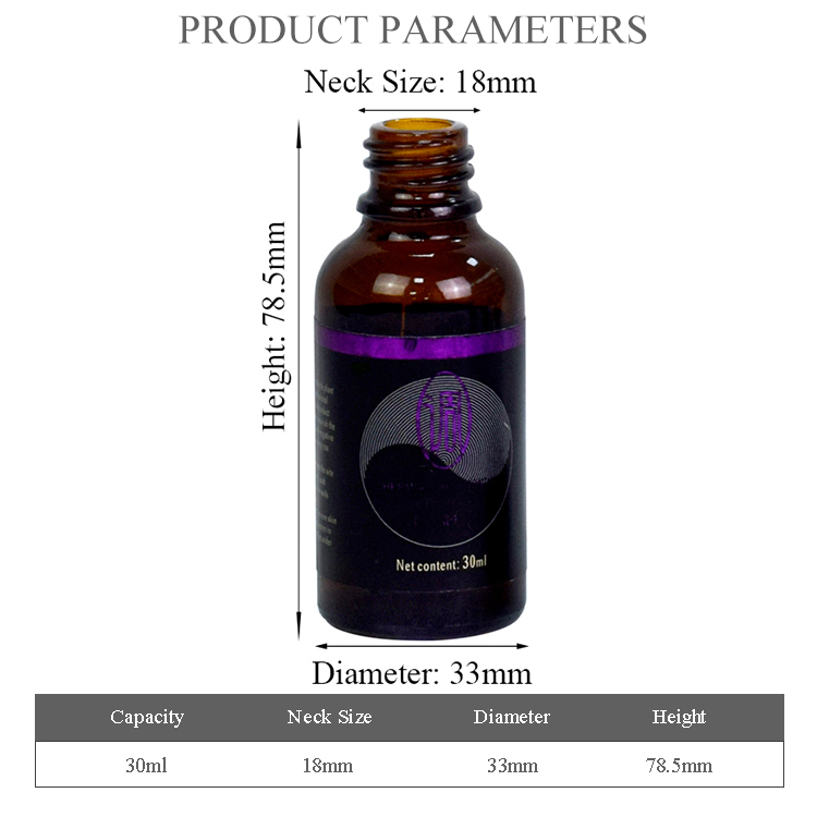 wholesale 30ml glass amber bottle cosmetic personal care packaging eye serum dropper bottle