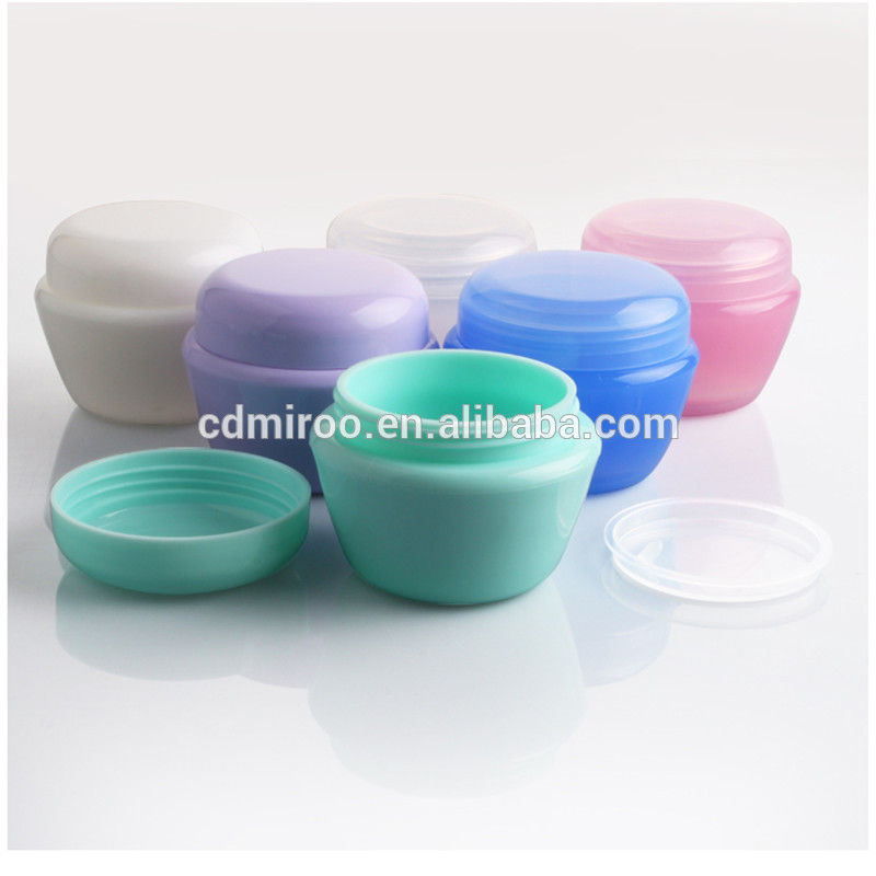 wholesale 30ml plastic mushroom cosmetics jar for cream, cosmetic jars with colors