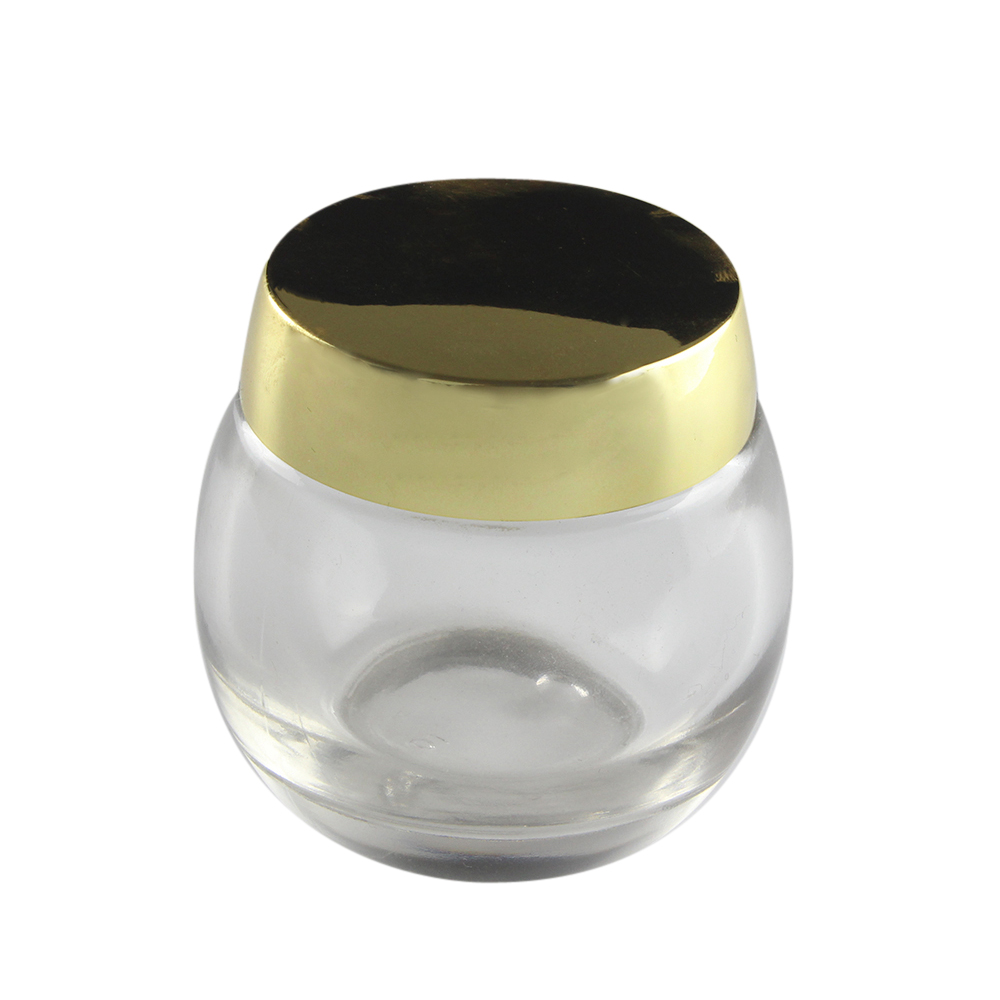 wholesale 4 oz mason jars cream container, cosmetic glass jar with gold metal lid sale well