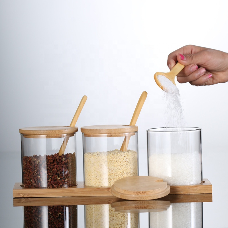wholesale 4 oz spice jars small glass storage jars handmade with lids