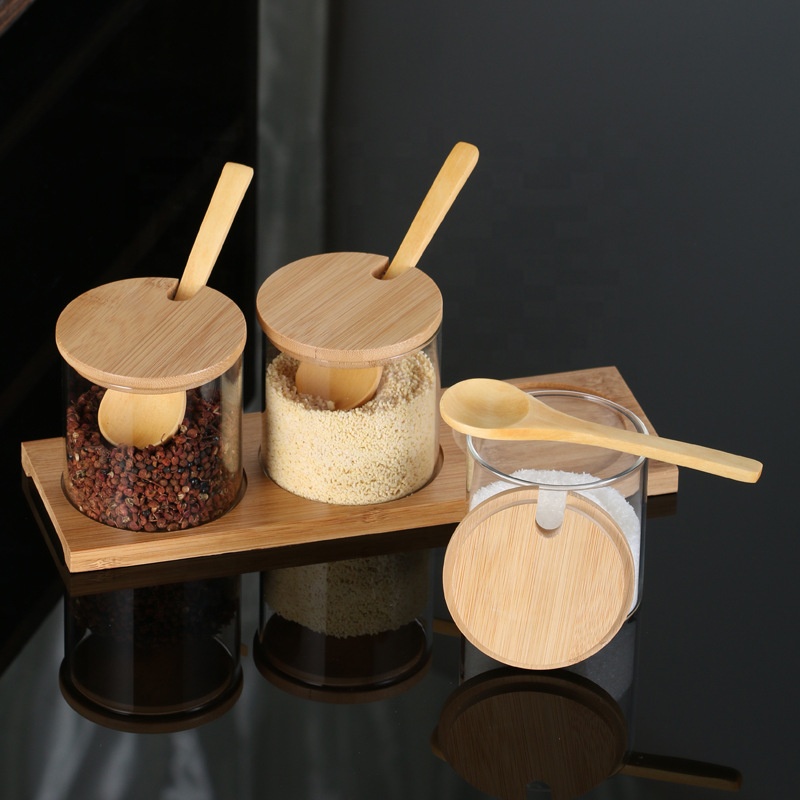 wholesale 4 oz spice jars small glass storage jars handmade with lids