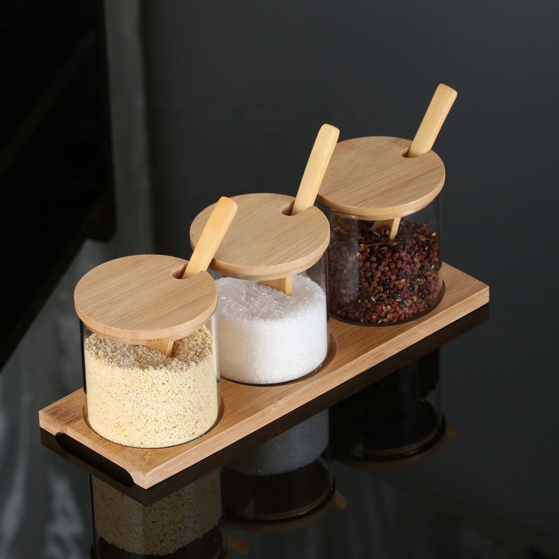 wholesale 4 oz spice jars small glass storage jars handmade with lids