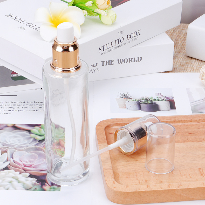 wholesale 40ml cosmetic glass bottle sets glass jar for skincare face cream lotion bottle