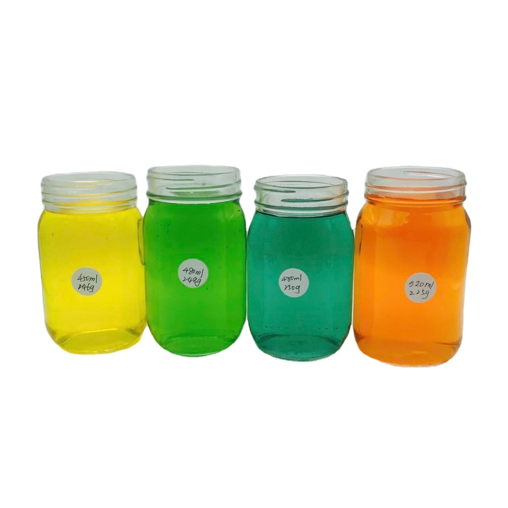 wholesale 450ml 480ml 500ml neutral food glass mason jar for jam sauce