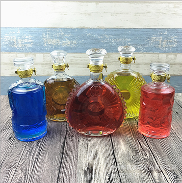 wholesale 450ml top grade red wine glass bottle XO beer white spirit bottle