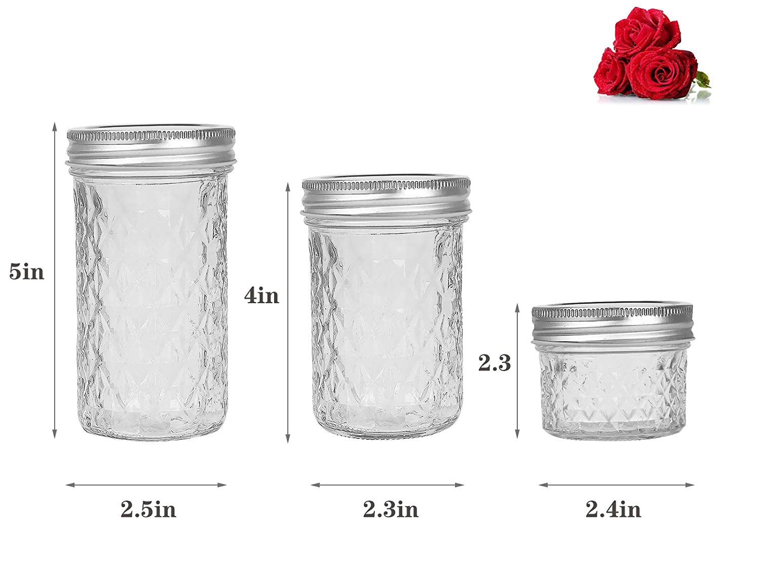 wholesale 4oz 6oz 8oz jam glass jars wide mouth mason glass jar