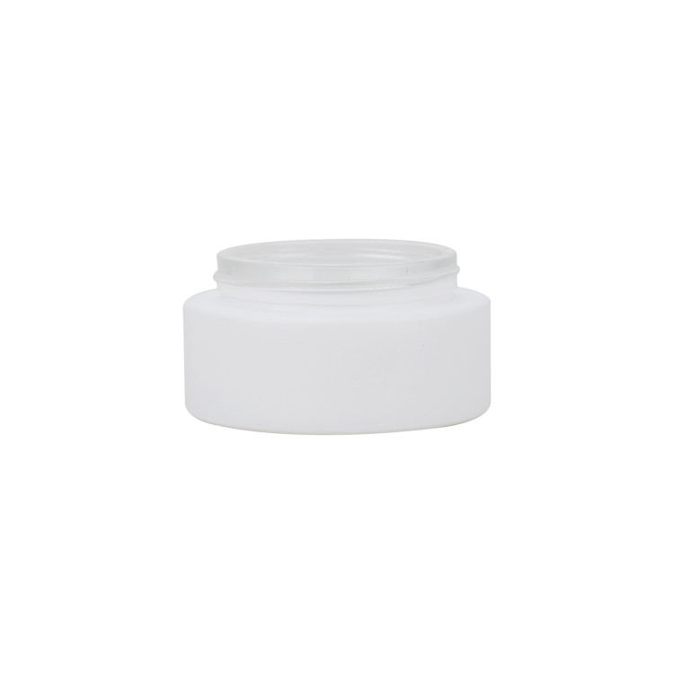 wholesale 5-200ml white bamboo cosmetic cream lotion bamboo cap glass bottle