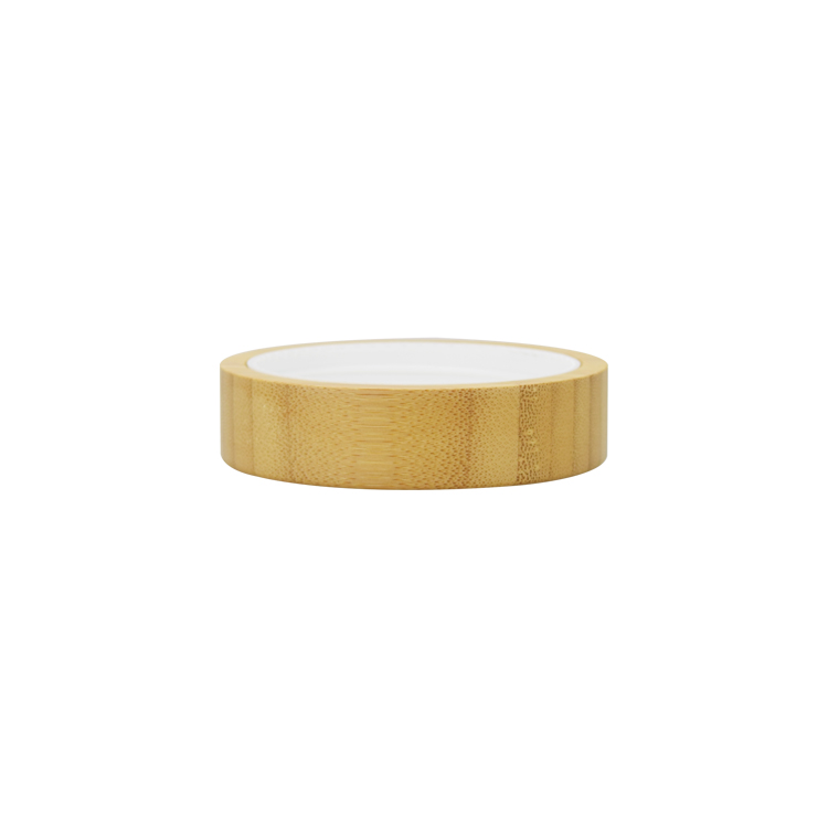 wholesale 5-200ml white bamboo cosmetic cream lotion bamboo cap glass bottle