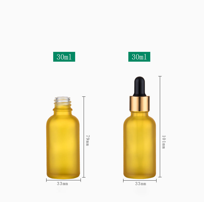 wholesale 5 ml 10 ml 15 ml 20 ml 30 ml 50 ml 100 ml frosted essential oil bottle 30 ml colorful dropper bottles glass