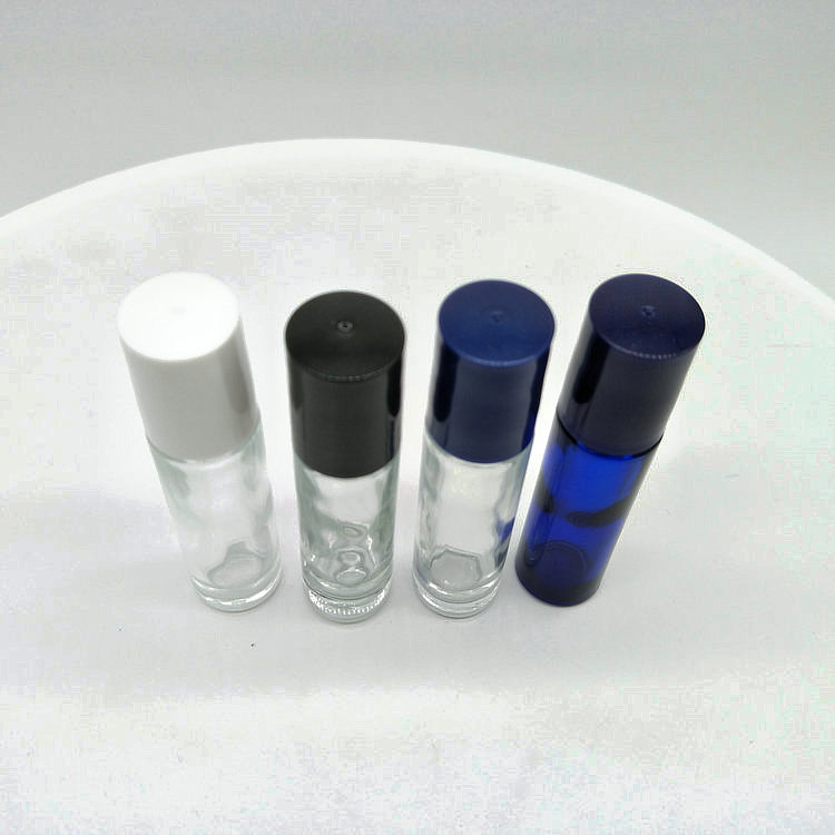 wholesale 5 ml 10 ml Roll On Glass Perfume Bottle Empty Thin Glass Roller Ball Essential Oil Bottle