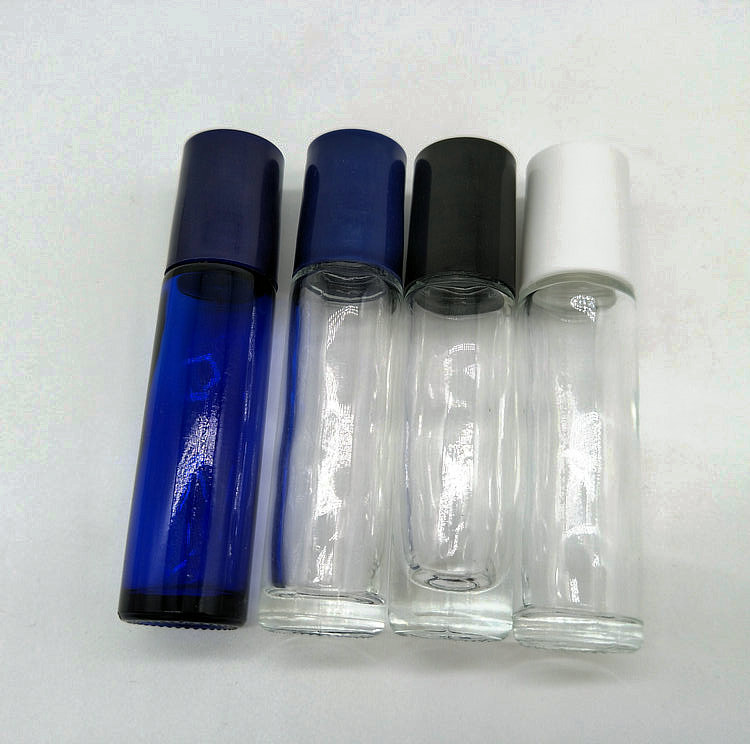wholesale 5 ml 10 ml Roll On Glass Perfume Bottle Empty Thin Glass Roller Ball Essential Oil Bottle