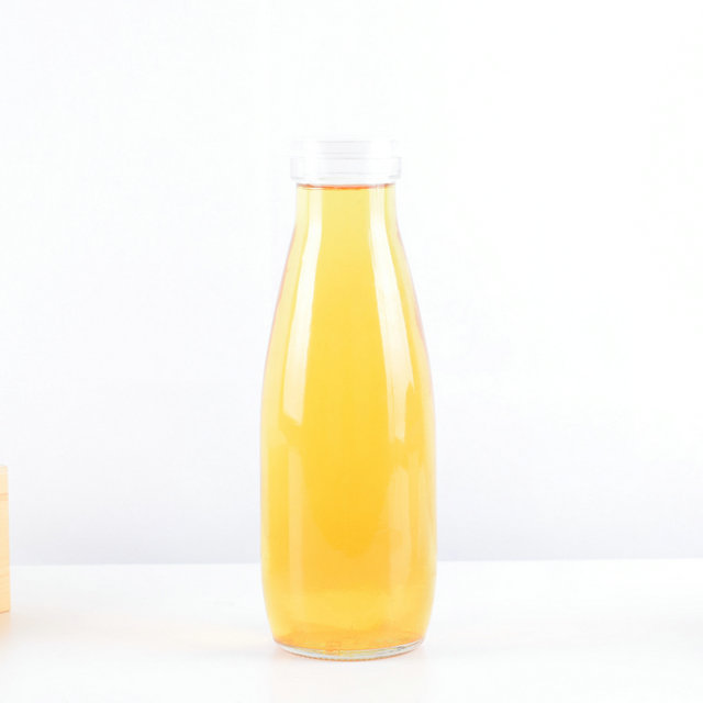 wholesale 500ml 1000ml Glass Milk Bottle Juice Bottle Beverage Bottle with lid