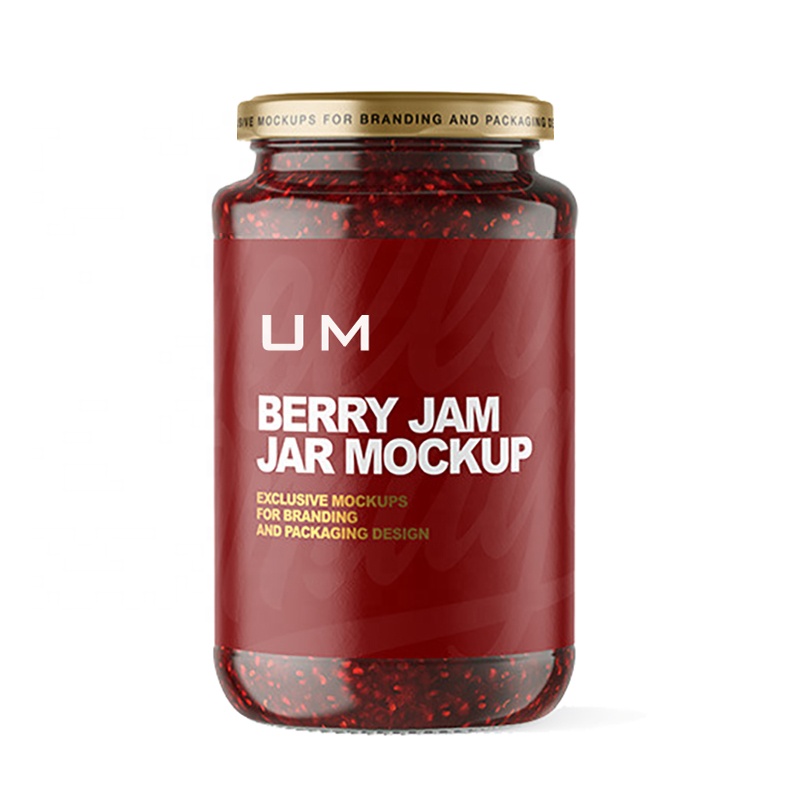 wholesale 500ml Round Clear glass sauce jar honey jar jam jar