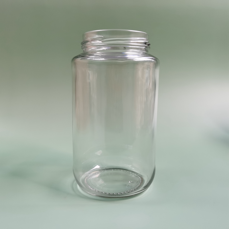 wholesale 500ml Round Clear glass sauce jar honey jar jam jar