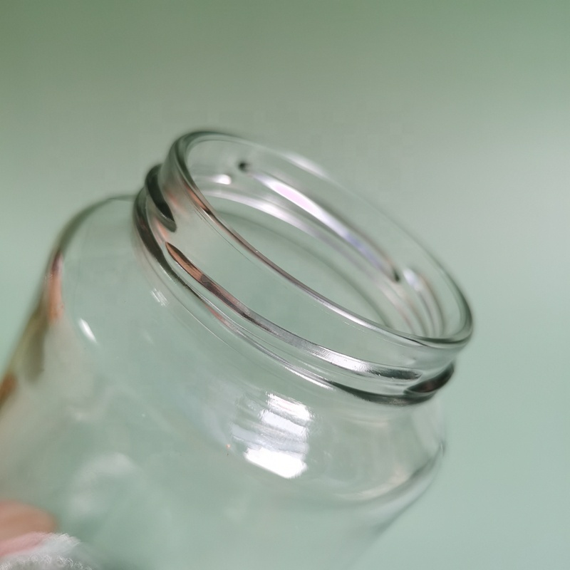 wholesale 500ml Round Clear glass sauce jar honey jar jam jar
