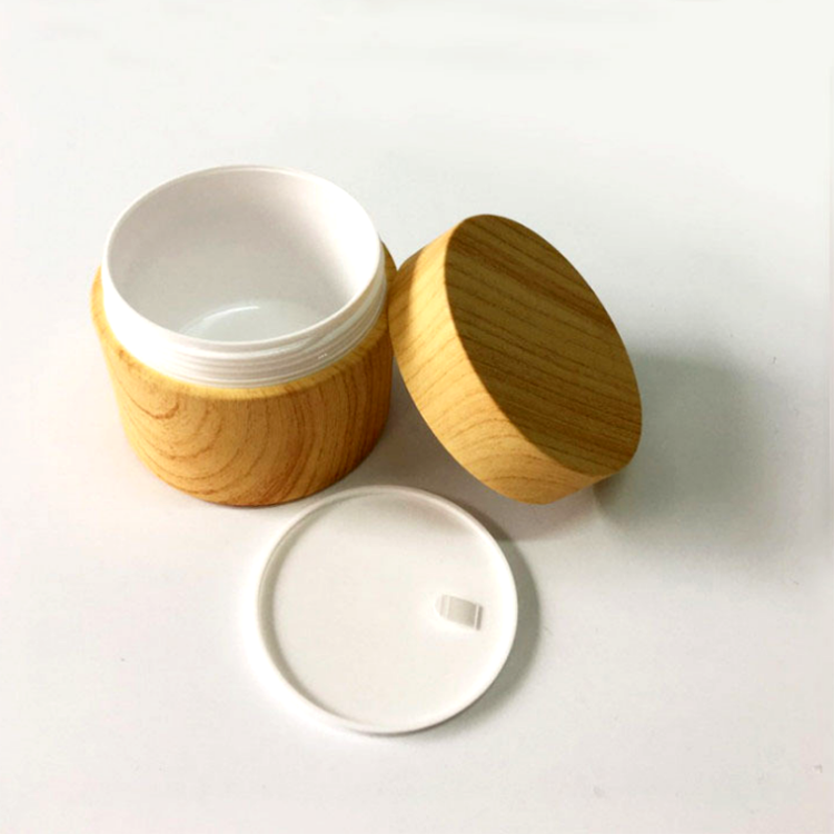 wholesale 50ml 100ml cream cosmetic bamboo jar with bamboo lid