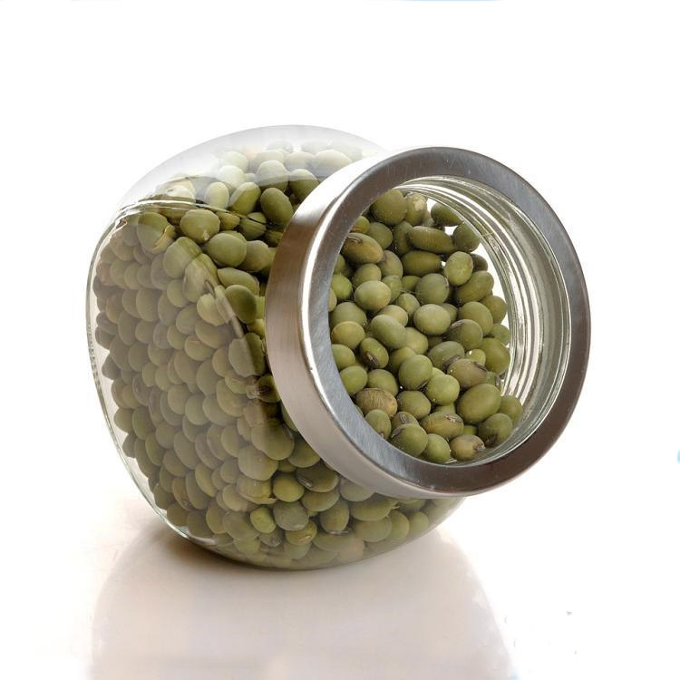 wholesale 50ml 180ml 380ml 500ml unique shape sealed glass candy jar with acrylic cap